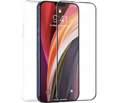 Funda + protector pantalla - Muvit MCPAK0059, Para Apple iPhone 13 Pro, TPU, Trasera, Vidrio, Transparente