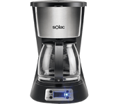 Cafetera de goteo - Solac CF4031, Potencia 1000 W, 12 Tazas, Filtro extraíble, Negro