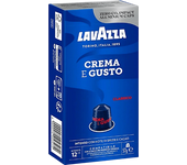 Cápsulas monodosis - Lavazza Crema e Gusto, 10 cápsulas, Compatibles con el sistema Nespresso, Azul