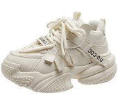New 2024 Chunky Women's Sneakers Leather Casual Comfortable Ladies Shoes Trainer Platform Sneakers for Women Zapatillas Mujer
