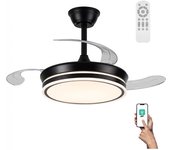 Ventilador led aspas retráctiles miso evo mini negro cct dim (46w)