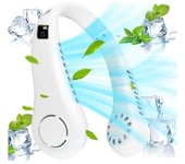 Ventilador portátil, mini ventilador USB para deportes al aire libre, ventilador portátil para perezosos de cuello blanco