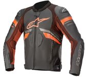 Alpinestars GP Plus R V3 Rideknit Chaqueta de cuero de motocicleta - Negro Naranja (48)