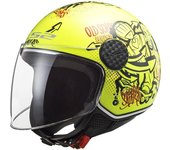LS2 OF558 Sphere Lux Skater Casco Jet - Amarillo