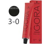 Schwarzkopf - Tinte Permanente Igora Royal 3-0 Castaño Oscuro Natural 60 ml 4999 4999 4045787199260 Royal SCHWARZKOPF