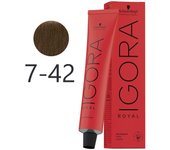 Schwarzkopf - Tinte Permanente Igora Royal 7-42 Rubio Medio Beige Humo 60 ml 5063 5063 4045787556223 Royal SCHWARZKOPF