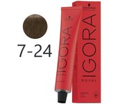 Schwarzkopf - Tinte Permanente Igora Royal 7-24 Rubio Medio Humo Beige 60 ml 5061 5061 4045787555905 Royal SCHWARZKOPF