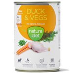 12 x 400 gr Comida Húmeda para Perros Con Pato Natura Diet Duck&Vegs
