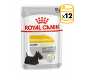 12 unidades 85 gr Royal Canin Dermacomfort Comida Húmeda Para Perro De Cualquier Tamaño