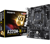 placa amd ryzen gigabyte a320m-h am4 ddr4 pcx matx hdmi dvi
