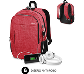 mochila portatil 16´´ subblim urban lock red