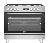 cocina de gas beko gm15321dxns 5 zonas coccion inox