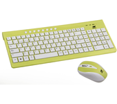 teclado inalambrico + raton evo optico netway 2,4ghz verde