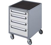 RAU Cajonera rodante, HxAxP 690 x 490 x 600 mm, cajones: 1 x 90, 2 x 120, 1 x 150 mm