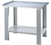 eurokraft basic Banco de trabajo en sistema modular, altura 850 mm, tablero de trabajo de chapa de acero, A x P 1000 x 700 mm