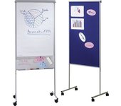 eurokraft basic Tablón Flip-Pinn, Flip-Chart y panel blanco, H x A x P 1805 x 675 x 510 mm