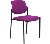 Piqueras y Crespo Silla Fija Styl similpiel Morado chasis Negro