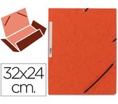 Q-Connect Carpeta Gomas KF02170 Cartón Simil-Prespan Solapas 320X243 Mm Naranja