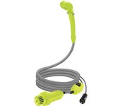 Lund - Ducha eléctrica de camping con bomba sumergible, adaptador para coche, ducha de mano - Potencia: 10 l/min, 60 W, ducha móvil