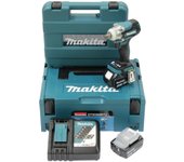 Makita DTW300TJX7 Llave de impacto de batería de 18 V, incluye cargador rápido DC18RC y 2 baterías BL1850B 5,0 Ah + 14 piezas (E-16586) en MAKPAC Gr. 2