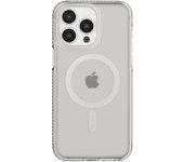 tech21 EVO Crystal - Funda para iPhone 15 Pro MAX, Compatible con MagSafe, protección contra Impactos con clasificación estándar Militar 15x, Titanio Blanco