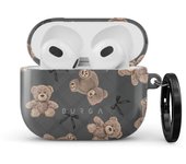 Burga Funda protectora para Airpod 3 compatible con Apple Airpods de 3ª generación, funda rígida de alta calidad, funda de carga LED visible, cargador inalámbrico para auriculares, bonito peluche BFF