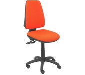 Piqueras y Crespo Elche S - Silla de Oficina ergonómica con Mecanismo sincro, Regulable en Altura y Ruedas de Nailon - Asiento y Respaldo tapizados en Tejido Bali Color Naranja Oscuro