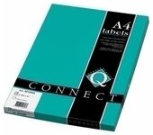 Q-Connect - Etiquetas para impresoras de inyección y láser (66,0 x 33,9 mm, 2400 unidades), color blanco