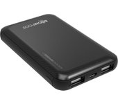 Boompods, Powerbank OBI 5.000mAh Negro batería Externa Doble Carga rápida USB Cargador de Bolsillo Universal 5000mAh para Equipaje Mano batería Externa para teléfono móvil Tableta