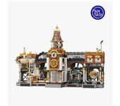 Steampunk railway station set construccion 37 cm joyside series