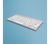 R-Go Tools Teclado ergonómico R-Go Compact Break, teclado compacto con software de pausa, QWERTY (ES), bluetooth, blanco