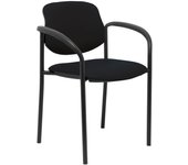 Piqueras y Crespo Villalgordo Silla confidente con Brazos, Cuero, Negro, único