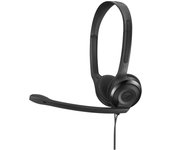 Sennheiser PC 3 Chat - Auriculares con Cable Supraaurales Duraderos - Auriculares con Micrófono con Cancelación de Ruido - Fácil Conectividad - Calidad Estéreo - Ideal para Chat y Cursos Online