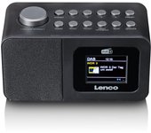 Lenco CR-625BK Radio despertador con DAB+/FM, pantalla a color de 2,4 pulgadas, intensidad regulable, alarma doble, temporizador, función de repetición, memoria de 30 emisoras, entrada auxiliar, color