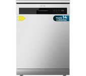 Cecotec Lavavajillas Independiente de 60 cm Bolero Aguazero 6200 Inox D. 14 Cubiertos, 6 Programas con Dual Zone Wash, Dry+, Turbo Dry+, Media carga, Delay Start