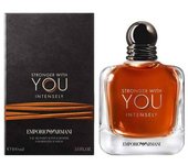Armani Beauty - Stronger With You Intensely - Cologne for Men - Fougère Ambery Woody - Aroma para hombre - Rosa Pepper, Lavanda, Vainilla Notas - 100 ml