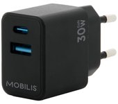 Mobilis 001362 cargador de dispositivo móvil Universal Negro Corriente alterna Auto