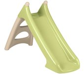 Smoby Life Tobogán Infantil XS Beige y Verde - Superficie de Deslizamiento 90cm - Escalones Antideslizantes - Toma de Agua Cascada - Compacto y Fácil de Guardar - Apto Desde 2 Años (7600820629)