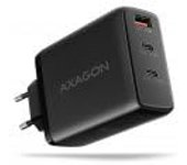AXAGON ACU-DPQ100 GaN Wall charger, 3x port (USB dual USB-C), PD3.0/QC4 /PPS/Apple, 100W, schwarz