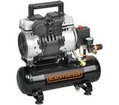 Black+Decker B2BB104BND359 - Compresor silencioso BD 100/6-ST - Ideal para usar dentro y alrededor de la casa, fácil de llevar, muy silencioso