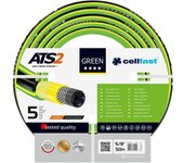 cellfast Manguera de jardín de 5 Capas, Manguera de Agua de Doble Trenza, Tela Cruzada, Manguera de riego, Resistente a los Rayos UV, antialgas, Flexible, 30 Bar, 5 Pulgadas, 50 Metros, Verde