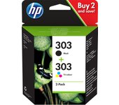 HP Paquete de 2 cartuchos de tinta Original 303 negro/tricolor