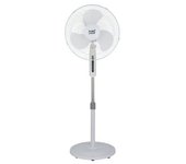 FABRILAMP Ventilador De Pie Etesio Blanco 3 Velocides 40w Oscilante 3 Aspas blancas Regx43x40 Cm