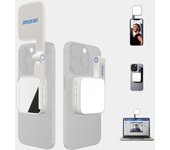 Amaran Go - Luz magnética para teléfono selfie, compatible con imanes MagSafe y Qi2, fuente de luz LED dual con luz de espejo ajustable y CCT (2700 K-6500 K), para selfies, maquillaje y creación de