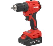 YATO, modelo YT-827788, Atornilladora 18V Li-Ion 1x2,0Ah 45Nm, ideal para tareas de atornillado y bricolaje, herramienta potente y duradera para proyectos de mantenimiento y reparación.