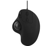 T'nB - Ratón ergonómico trackball con cable USB-A + USB-C, de gran precisión sin ningún movimiento de la muñeca, 6 botones, color negro