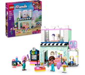 LEGO Friends Peluquería y Tienda de Complementos, Secador y Pelucas de Juguete, Juegos de Peinados, Regalo para Niñas de 7 Años o Más, 3 Mini Muñecos para el Juego de rol 42662