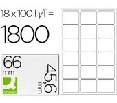 Etiqueta adhesiva q-connect kf01583 tamaño 66x46,6 mm fotocopiadora laser ink-jet caja con 100 hojas din a4