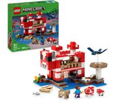 LEGO Minecraft La Casa-Champiñaca Juguete de Construcción para Niños y Niñas de 8 Años o Más, Isla y Personajes del Videojuego como Steve y un Fantasma, Bioma Campo de Champiñones, Regalo Gamer 21270