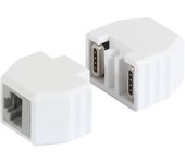 ALLNET TP-TP Kupplung CAT6A Buchse 1:1 8-pol. RJ45 magnetische Sicherungskupplung 50er Bulk Set Abwurfbuchse PoE fähig